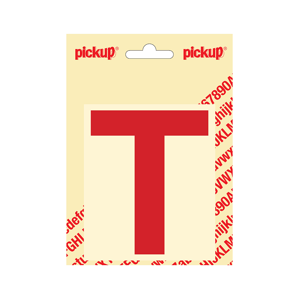 Pickup plakletter Helvetica 100 mm - rood T