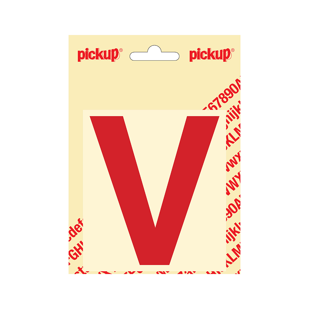 Pickup plakletter Helvetica 100 mm - rood V