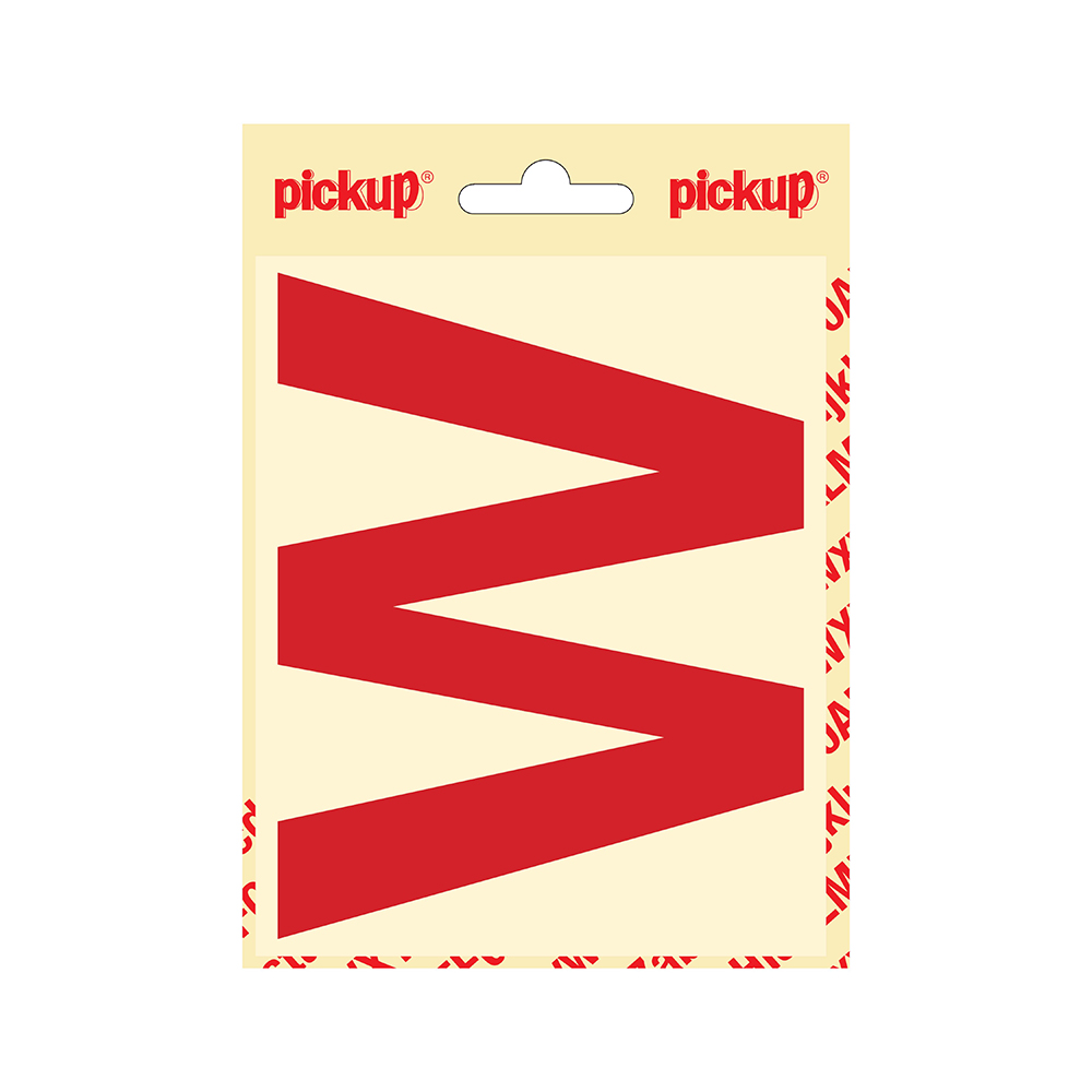 Pickup plakletter Helvetica 100 mm - rood W