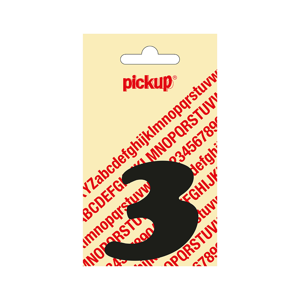 Pickup plakcijfer CooperBlack 60 mm - zwart 3