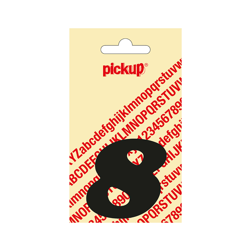 Pickup plakcijfer CooperBlack 60 mm - zwart 8
