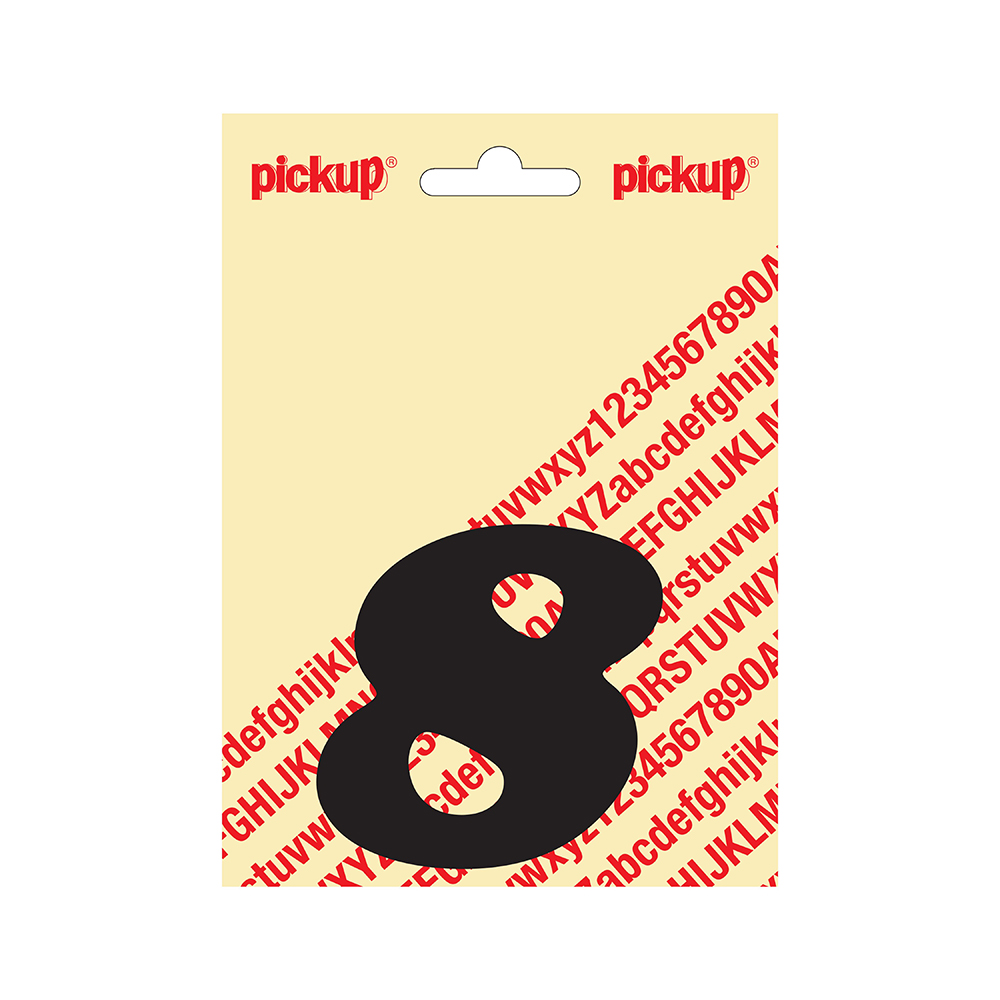 Pickup plakcijfer CooperBlack 80 mm - zwart 8