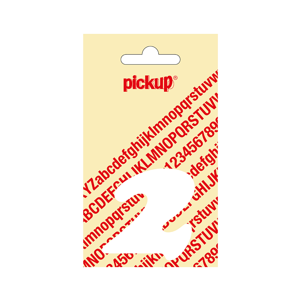 Pickup plakcijfer CooperBlack 60 mm - wit 2