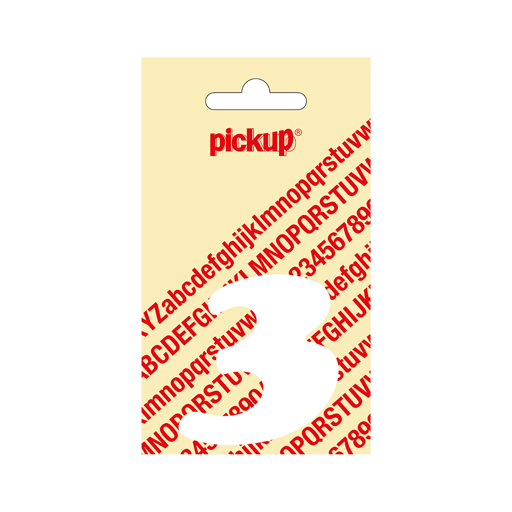 Pickup plakcijfer CooperBlack 60 mm - wit 3