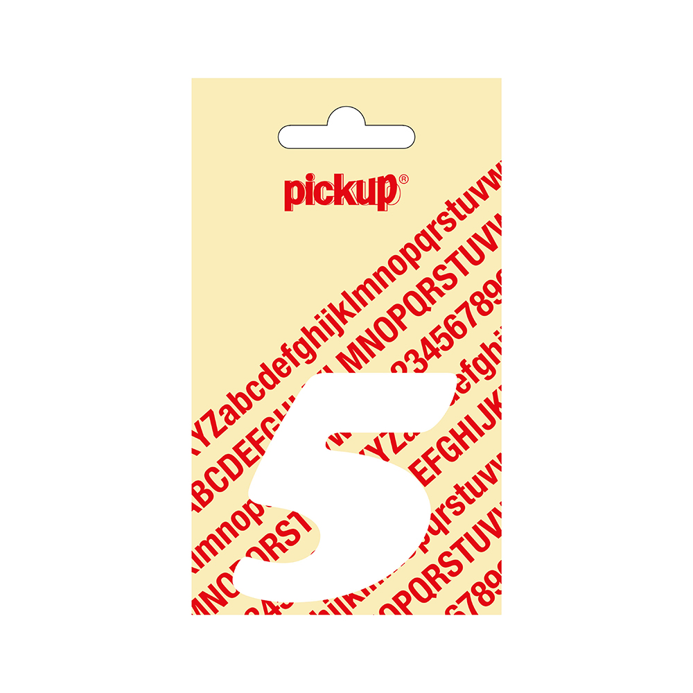 Pickup plakcijfer CooperBlack 60 mm - wit 5