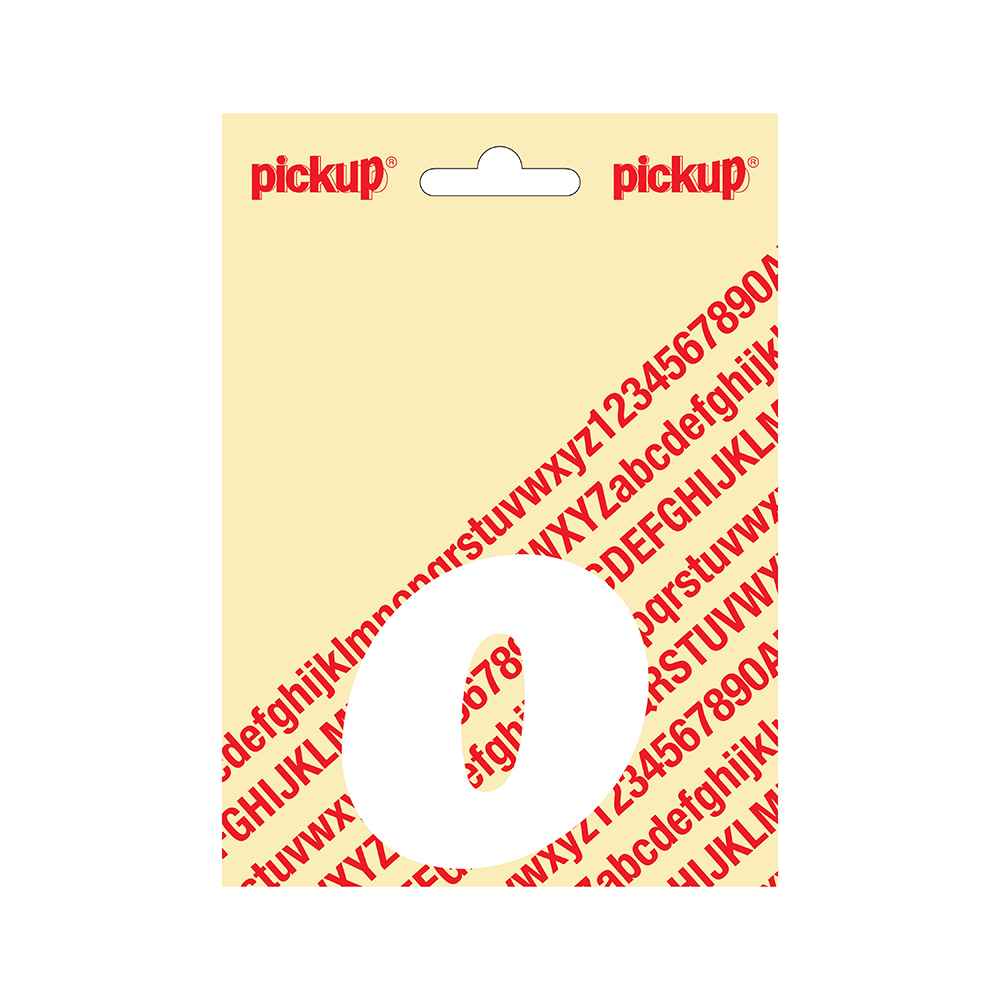 Pickup plakcijfer CooperBlack 80 mm - wit 0