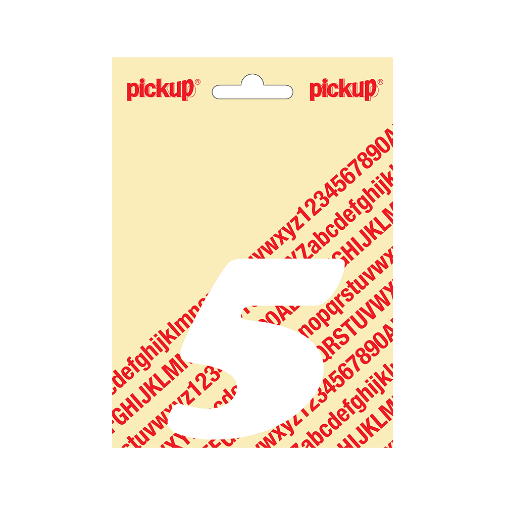 Pickup plakcijfer CooperBlack 80 mm - wit 5
