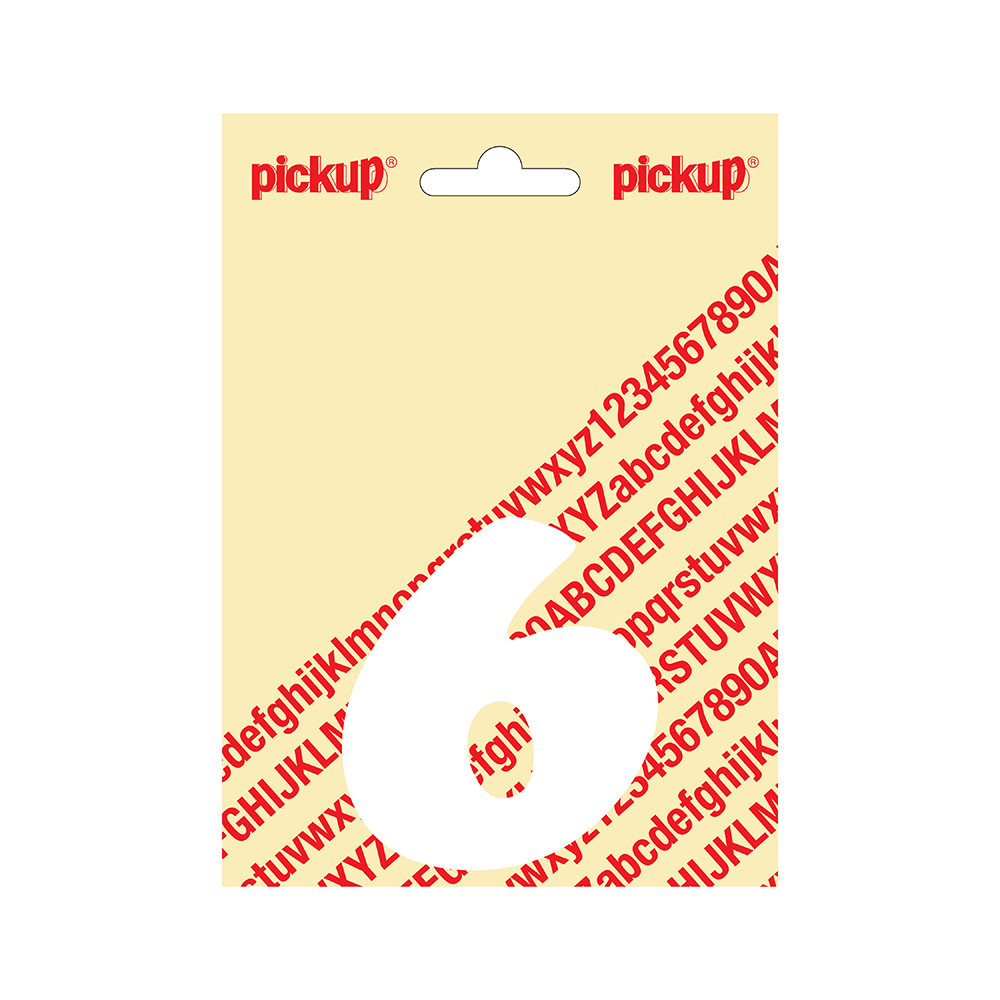 Pickup plakcijfer CooperBlack 80 mm - wit 6