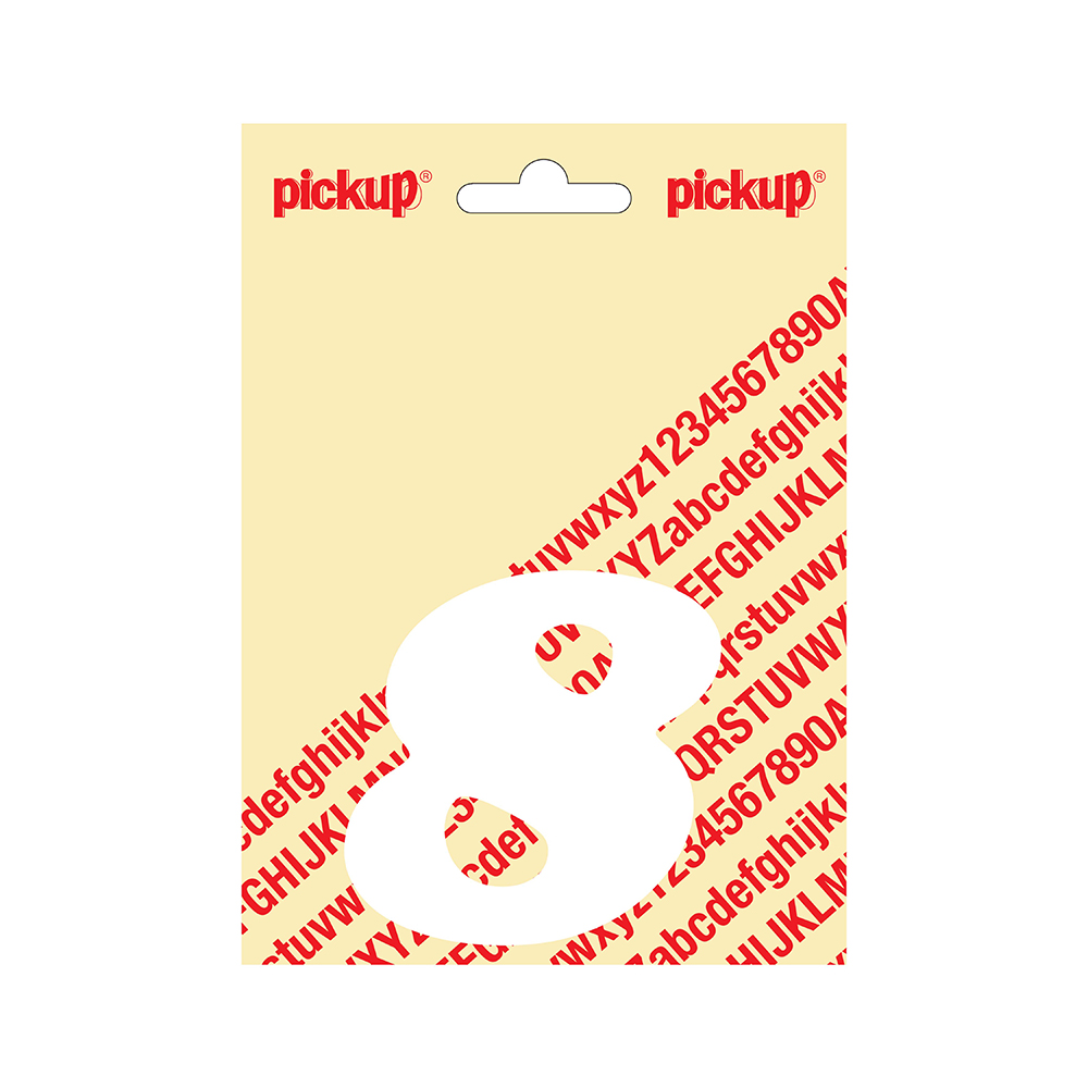 Pickup plakcijfer CooperBlack 80 mm - wit 8