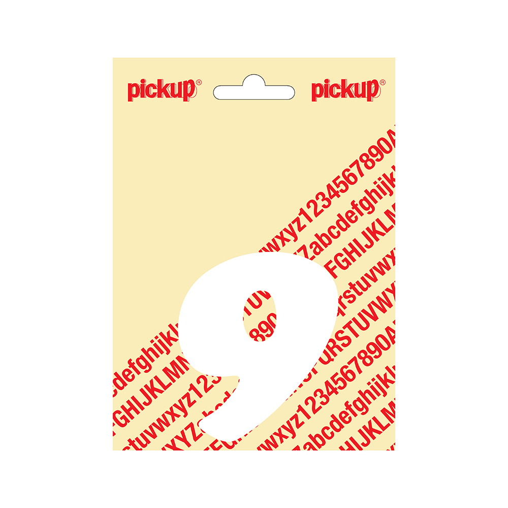 Pickup plakcijfer CooperBlack 80 mm - wit 9