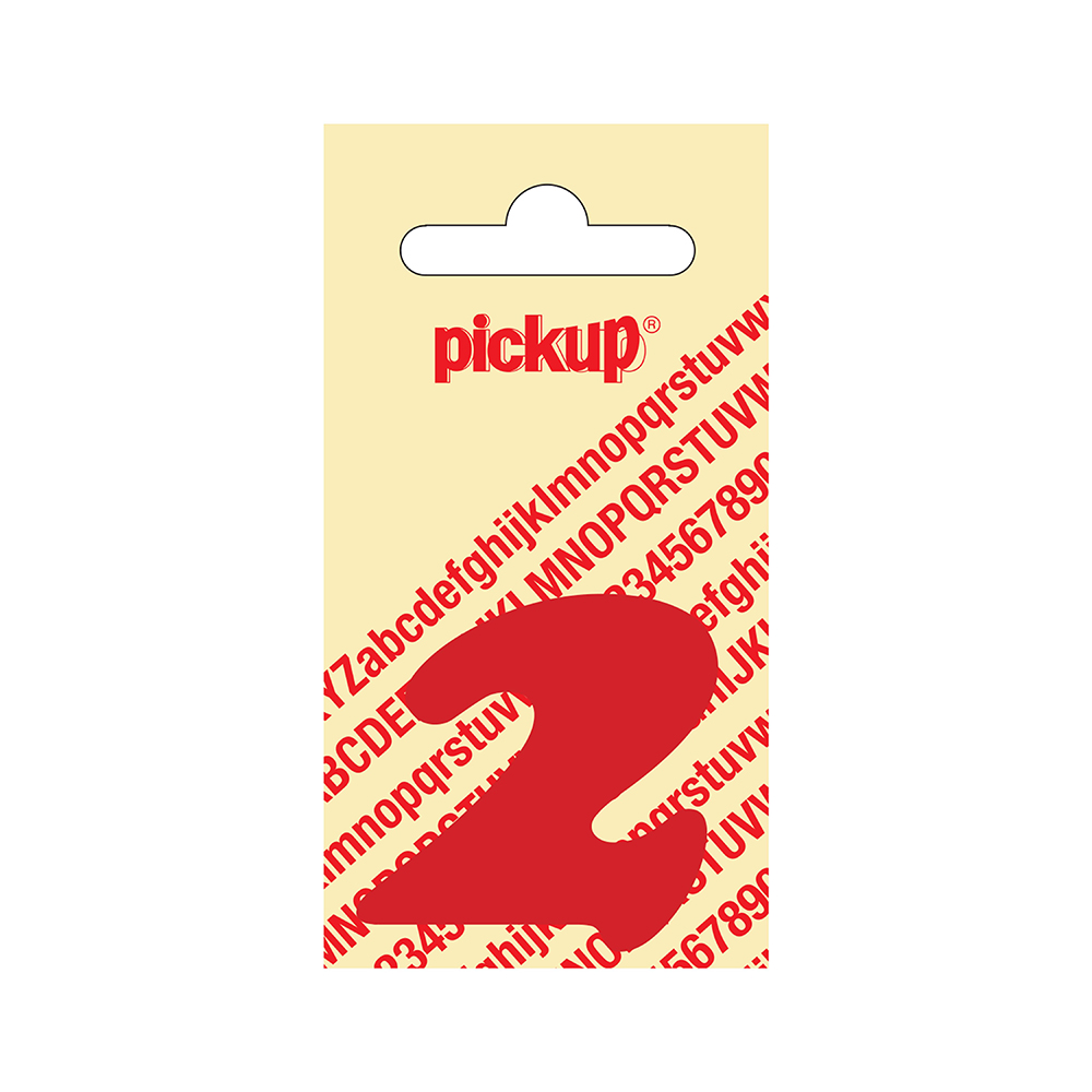 Pickup plakcijfer CooperBlack 40 mm - rood 2