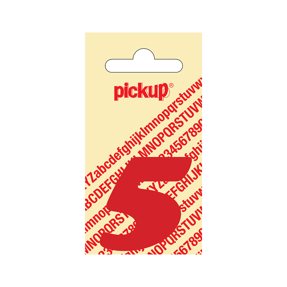 Pickup plakcijfer CooperBlack 40 mm - rood 5