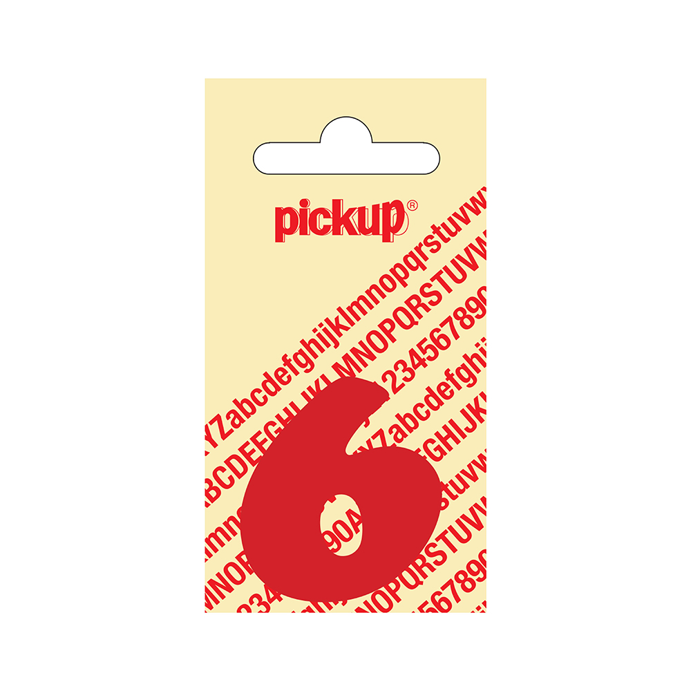 Pickup plakcijfer CooperBlack 40 mm - rood 6
