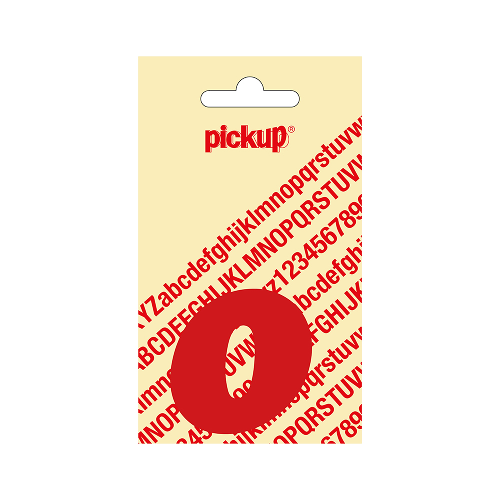 Pickup plakcijfer CooperBlack 60 mm - rood 0