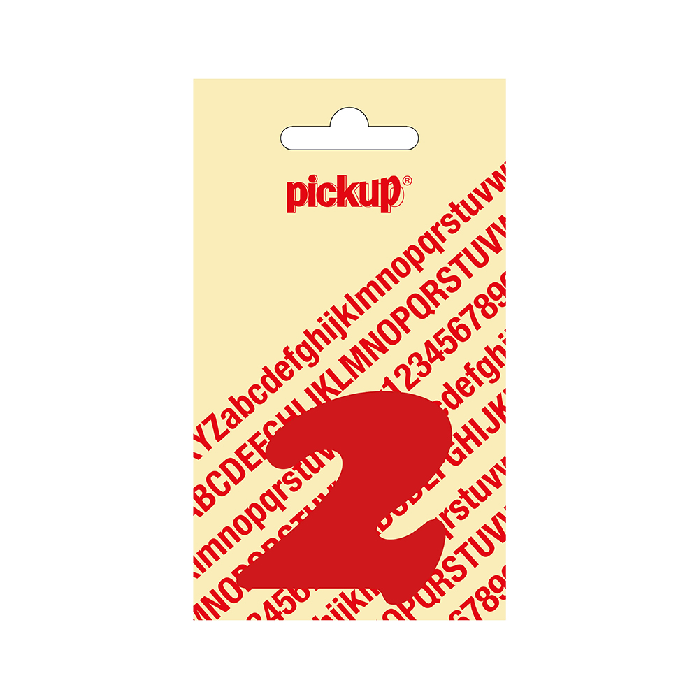 Pickup plakcijfer CooperBlack 60 mm - rood 2