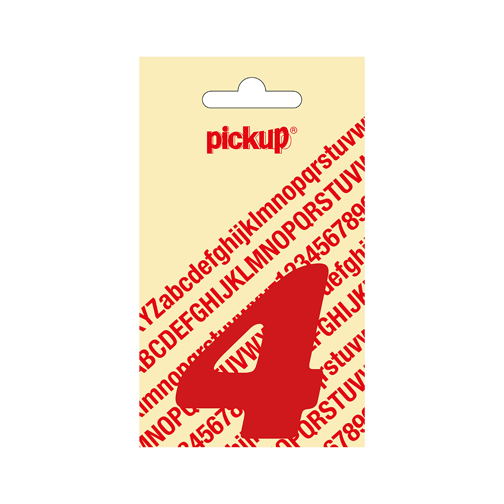 Pickup plakcijfer CooperBlack 60 mm - rood 4