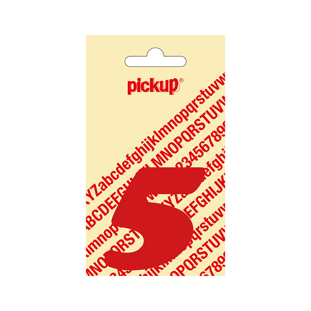 Pickup plakcijfer CooperBlack 60 mm - rood 5