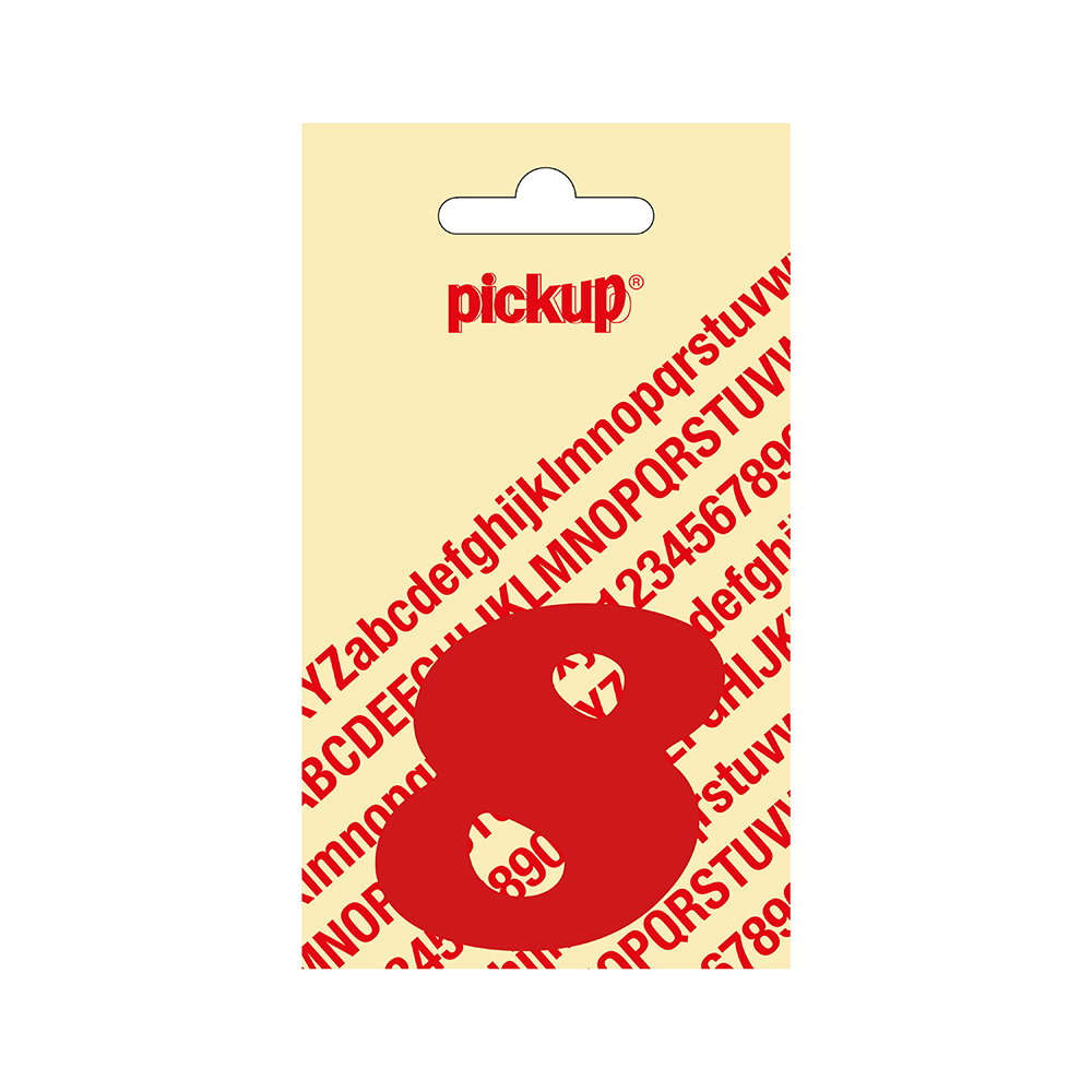 Pickup plakcijfer CooperBlack 60 mm - rood 8