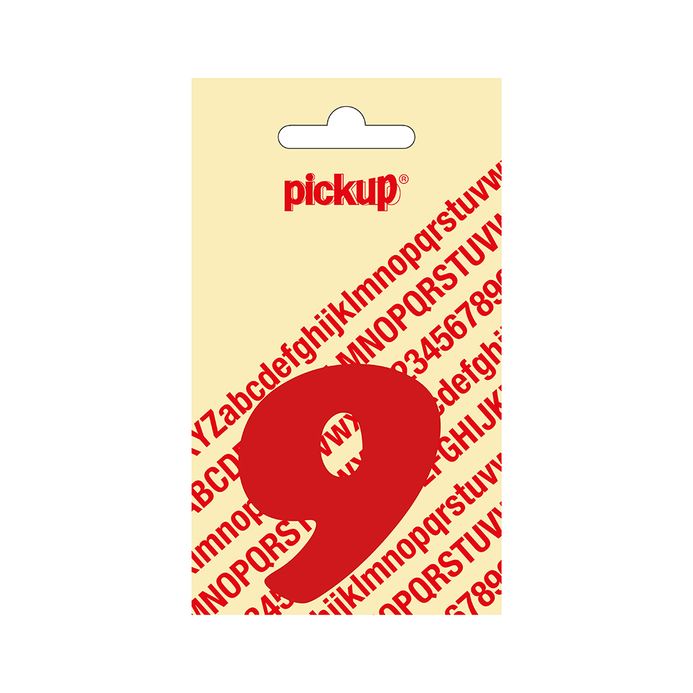 Pickup plakcijfer CooperBlack 60 mm - rood 9
