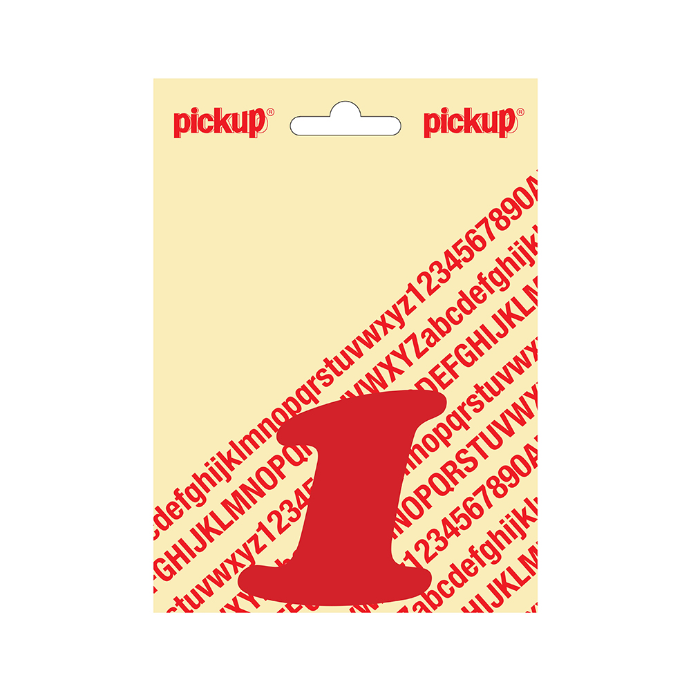 Pickup plakcijfer CooperBlack 80 mm - rood 1