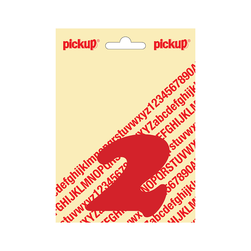 Pickup plakcijfer CooperBlack 80 mm - rood 2