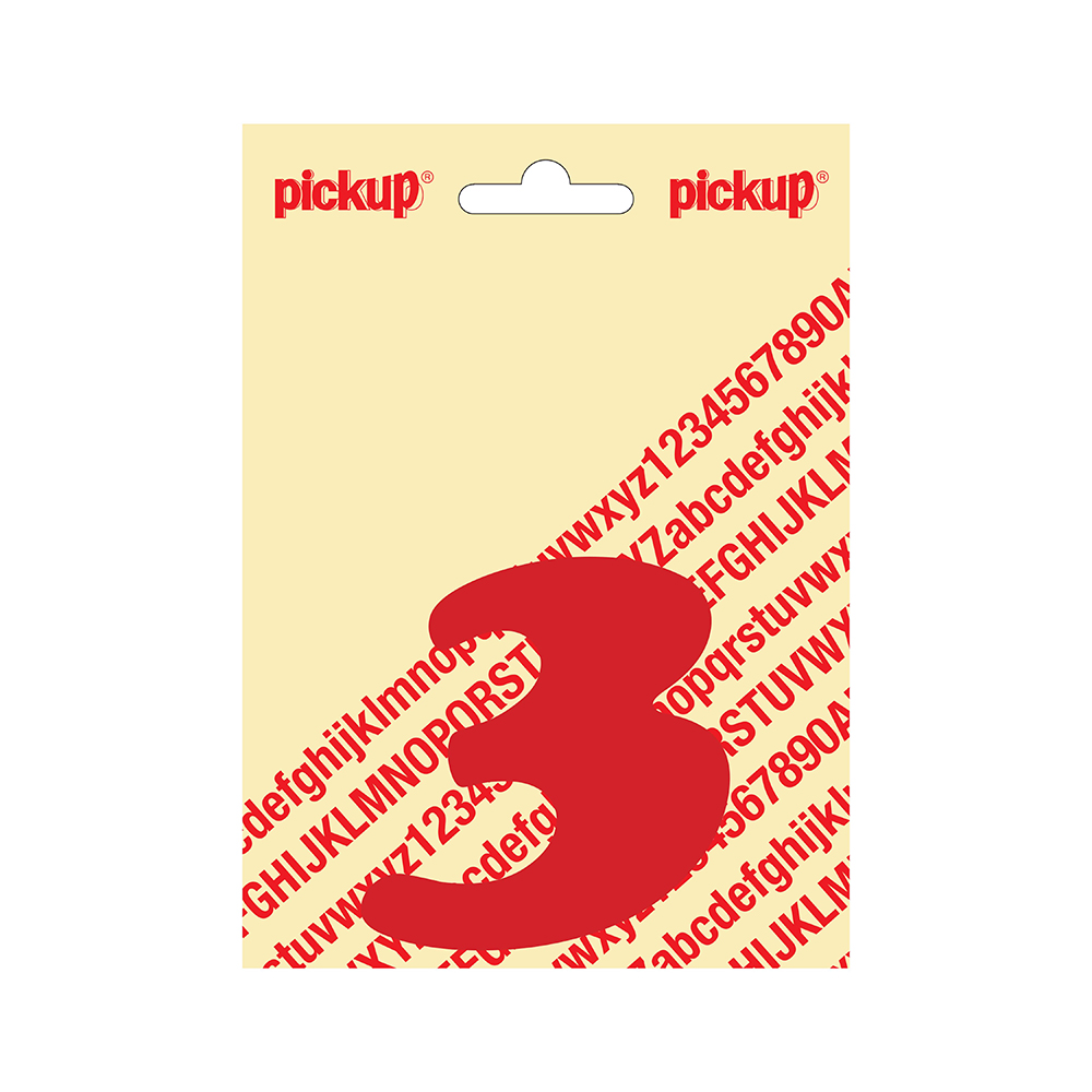 Pickup plakcijfer CooperBlack 80 mm - rood 3