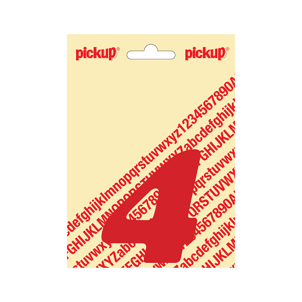 Pickup plakcijfer CooperBlack 80 mm - rood 4