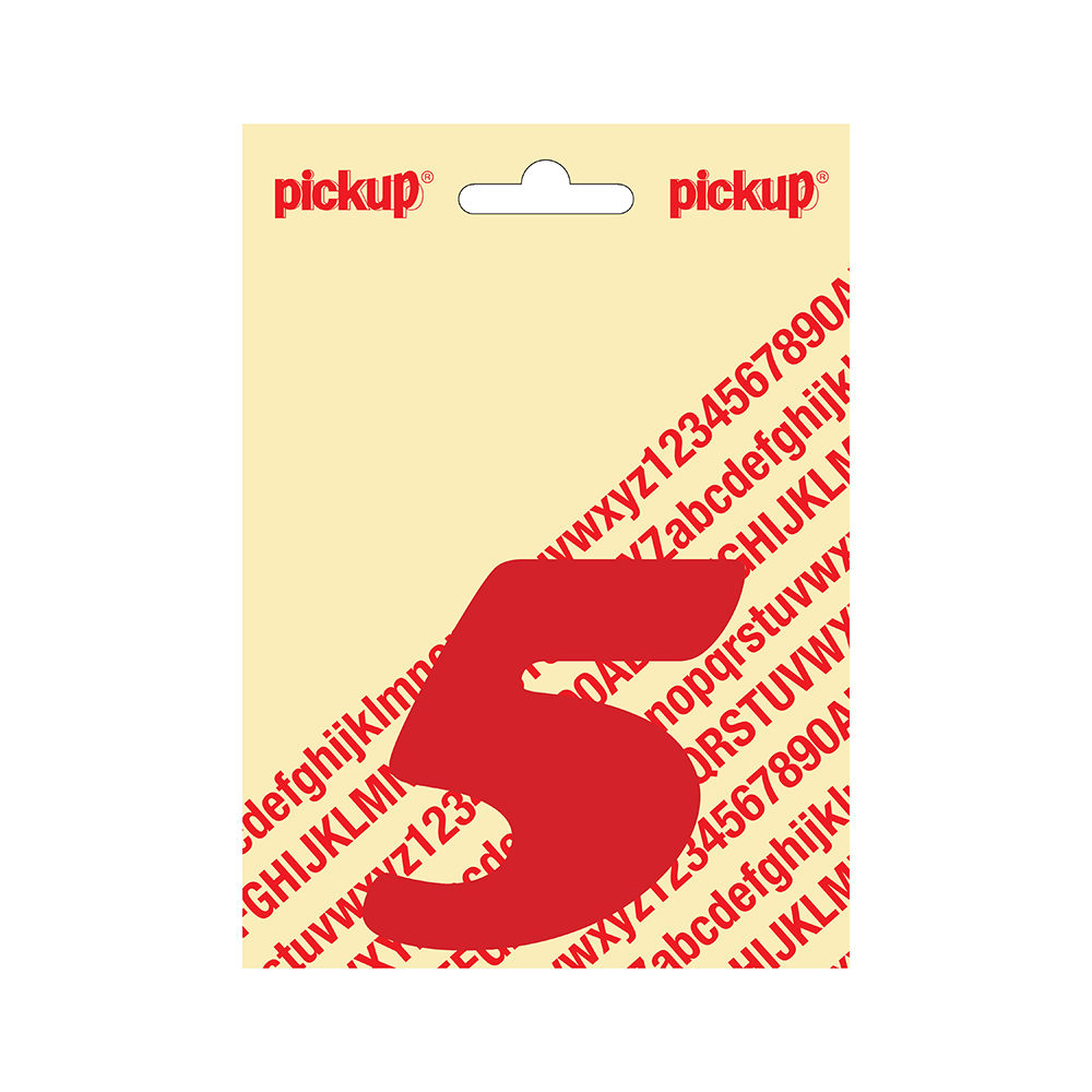 Pickup plakcijfer CooperBlack 80 mm - rood 5