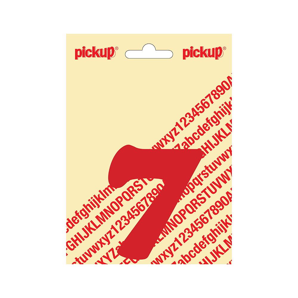 Pickup plakcijfer CooperBlack 80 mm - rood 7