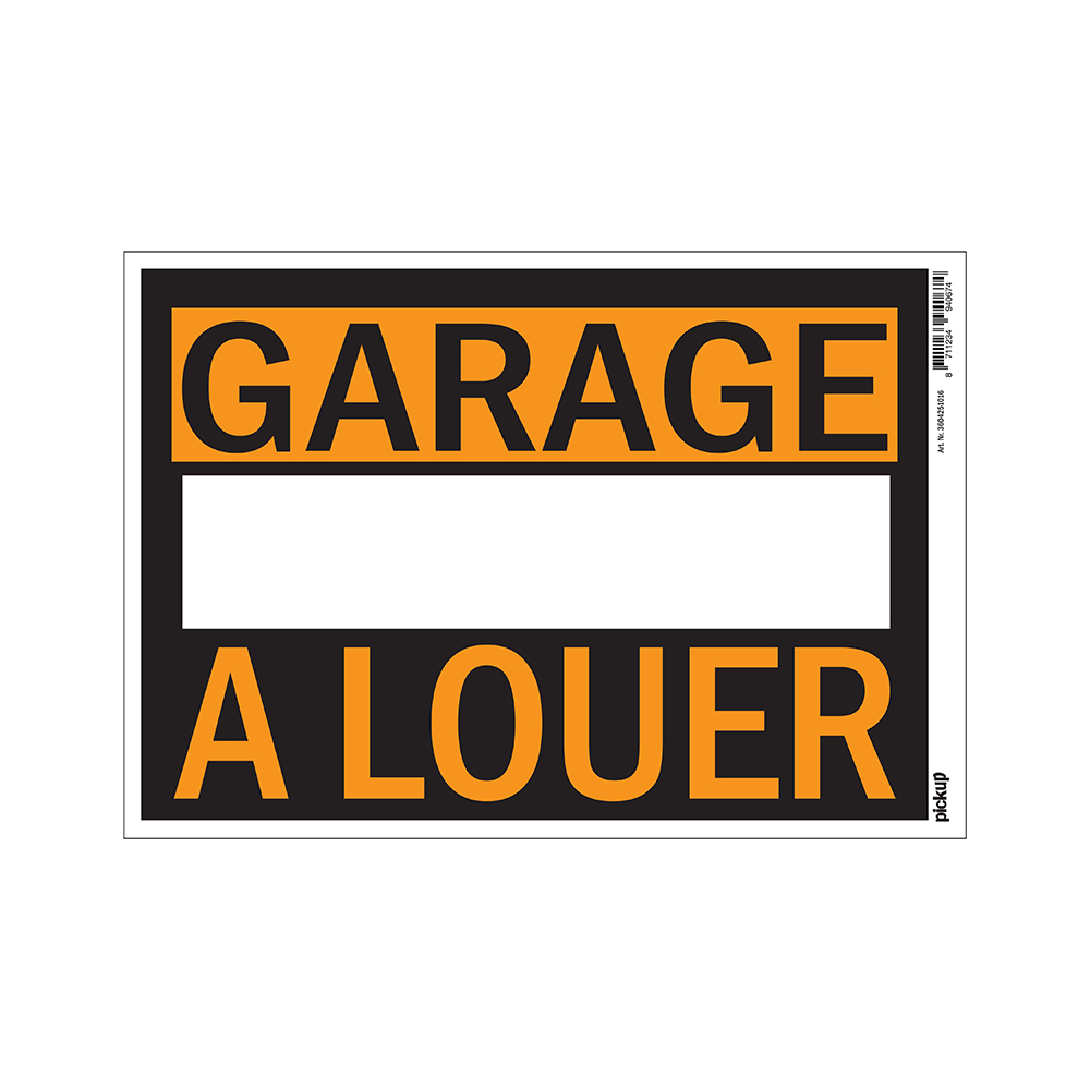 Pickup affiche plastique 23x33 cm - Garage A Louer
