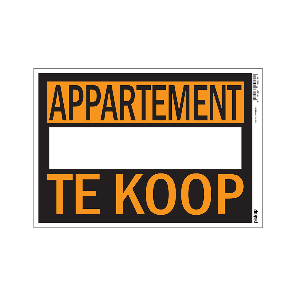 Pickup affiche kunststof 23x33 cm - appartement Te Koop