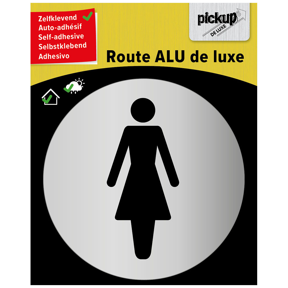 Pickup route rond diameter brushed alu dame - picto rond diameter 80 mm