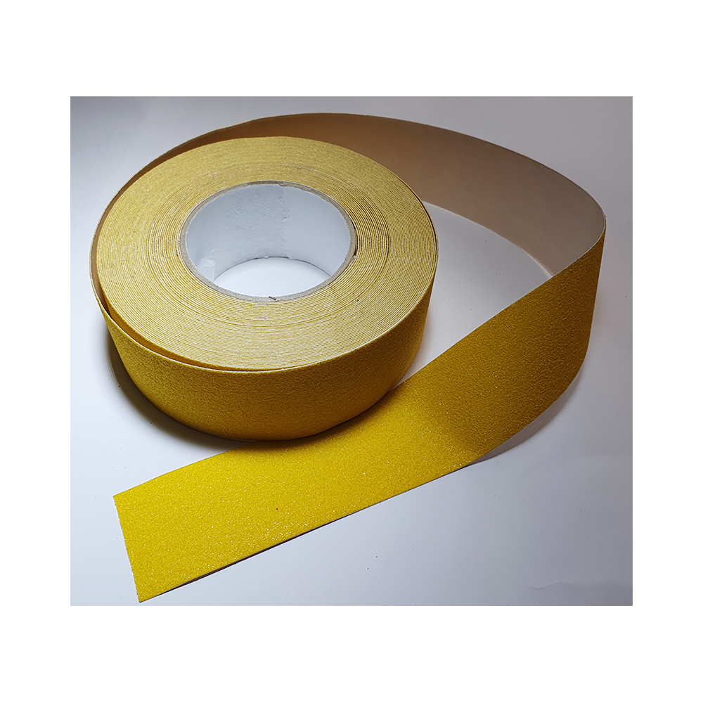 Antislip vloertape zelfklevend geel 50 mm breed - rol 18 meter - uitlopend artikel 