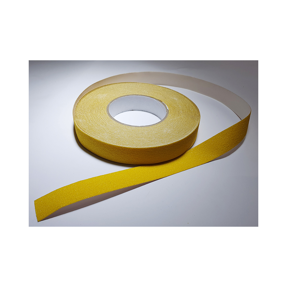 Antislip vloertape zelfklevend geel 25 mm breed - rol 18 meter