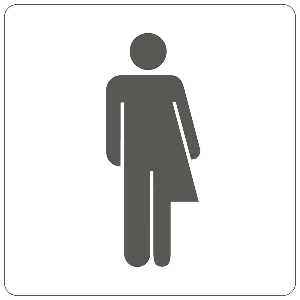 Pickup bord Genderneutraal - wit - 9x9 cm Pictogram Route Acryl