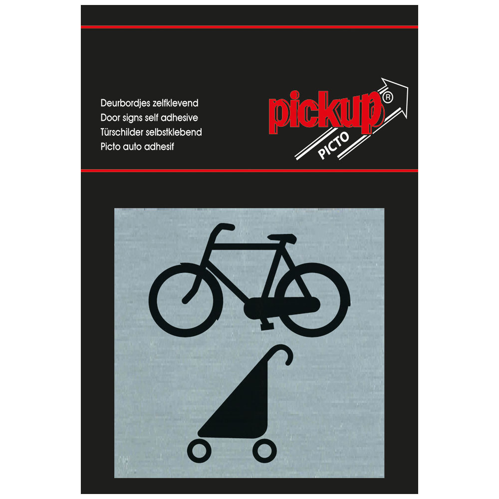 Pickup Route Alulook Alu Picto 80x80 mm - fiets & buggy stalling