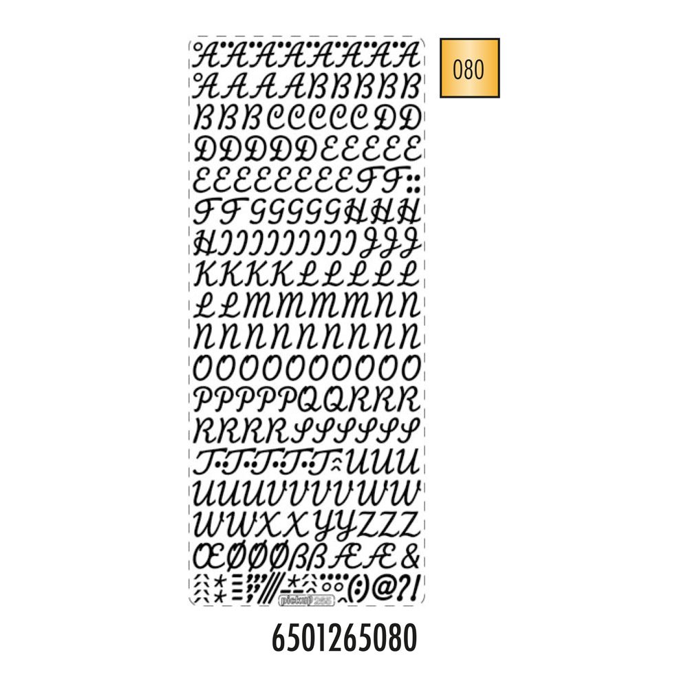 Pickup hobbysticker 2 stuks per verpakking 265 alfabet hoofdletters Buchstaben Farbe Gold Kleur Goud 