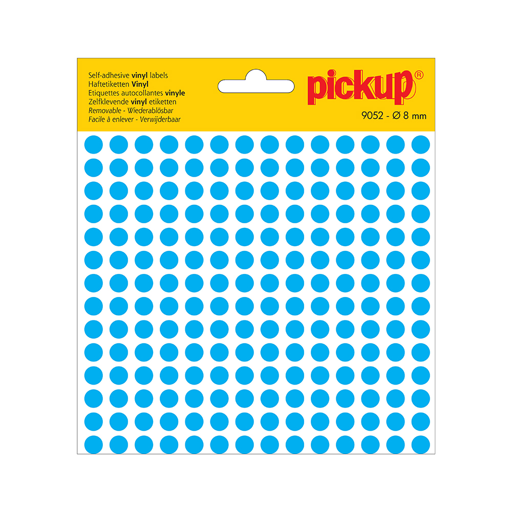 Pickup Stippen vinyl 8 mm blauw - 9052