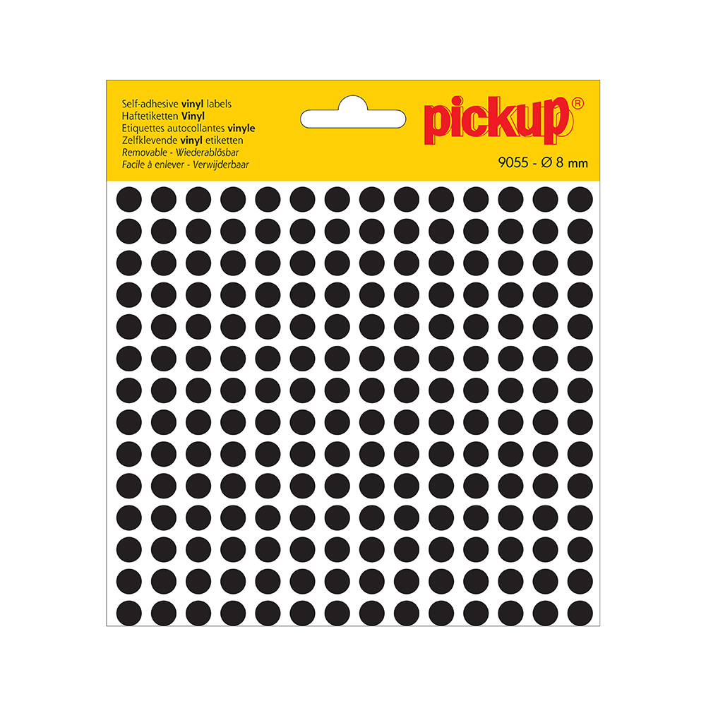 Pickup Stippen vinyl 8 mm zwart - 9055