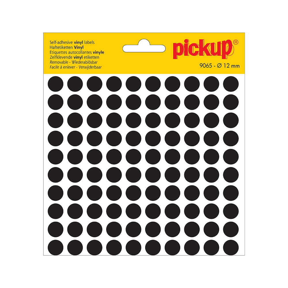 Pickup Stippen vinyl 12 mm zwart - 9065