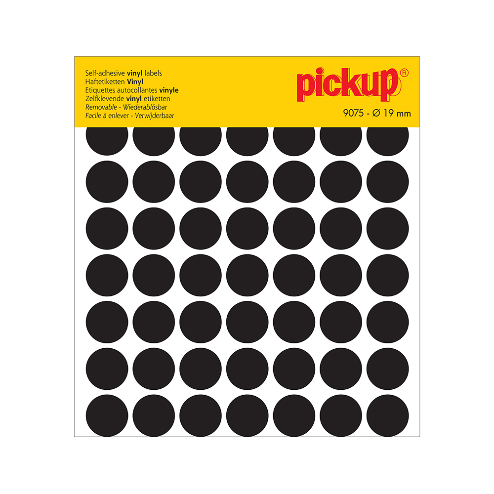 Pickup Stippen vinyl 19 mm zwart - 9075
