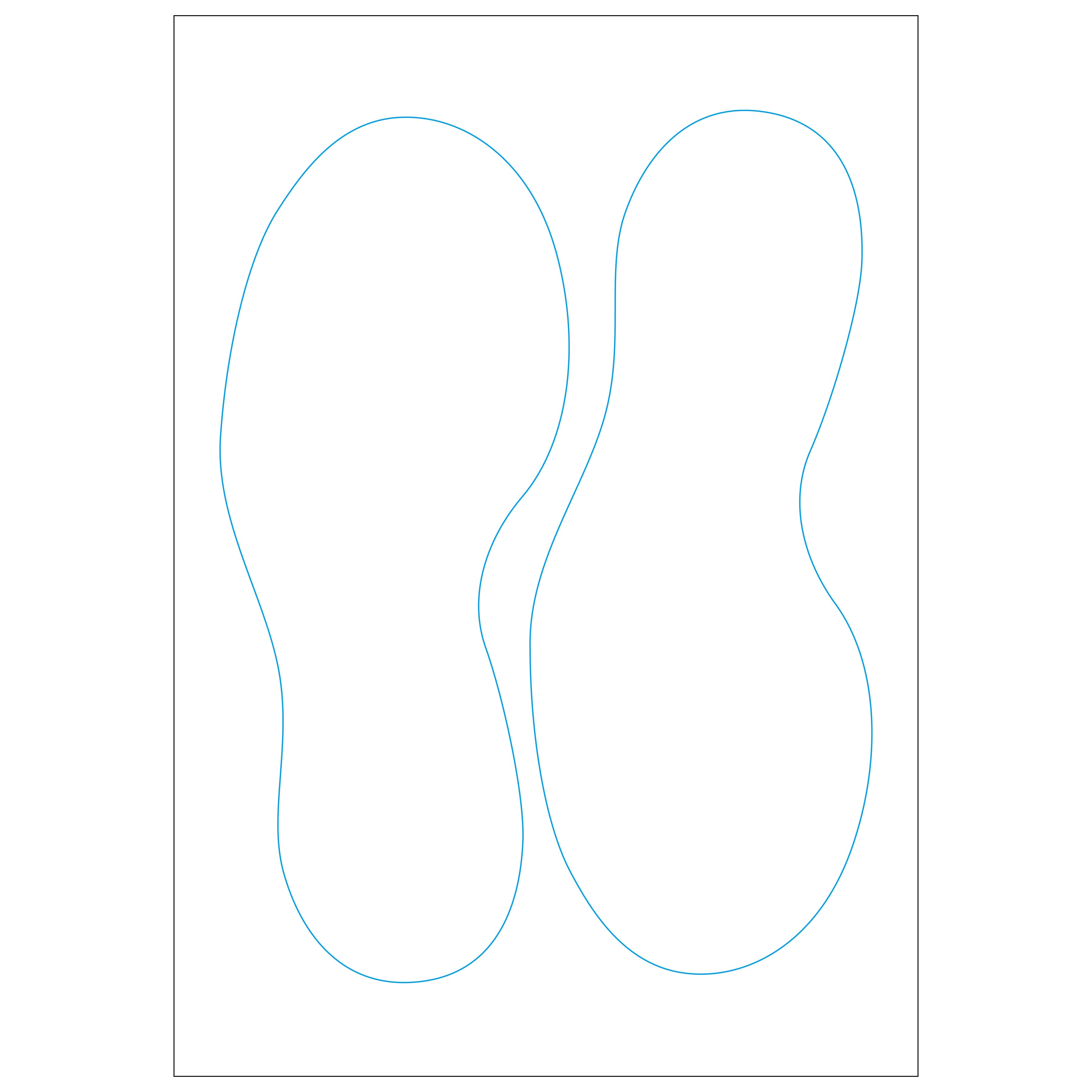 Pickup voetstappen wit - vinyl - 250 mm