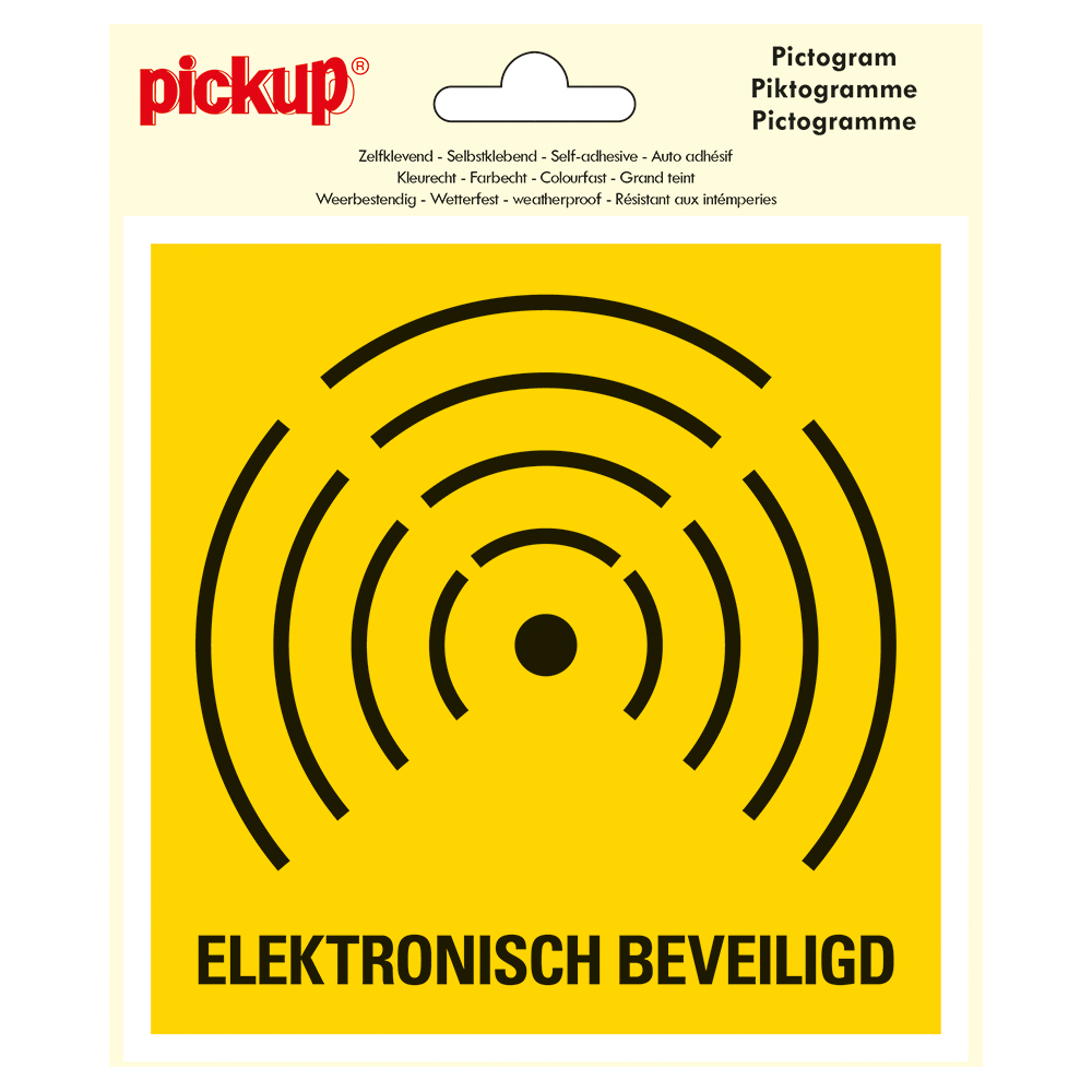 Pickup Pictogram 15x15 cm - Elektronisch beveiligd - alarm