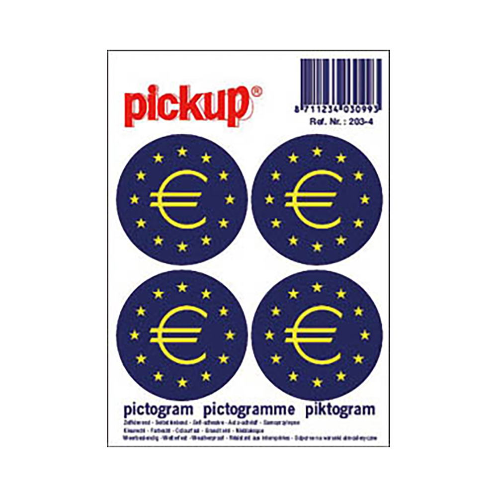 Pickup Mini Pictogram 4,7x4,7 cm - Euroteken rond diameter klein