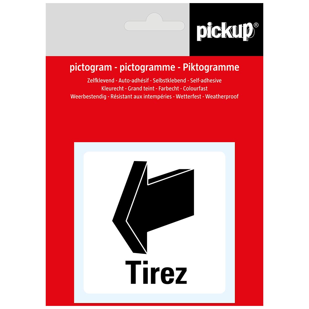 Pickup Pictogram 7,5x7,5 cm Tirez