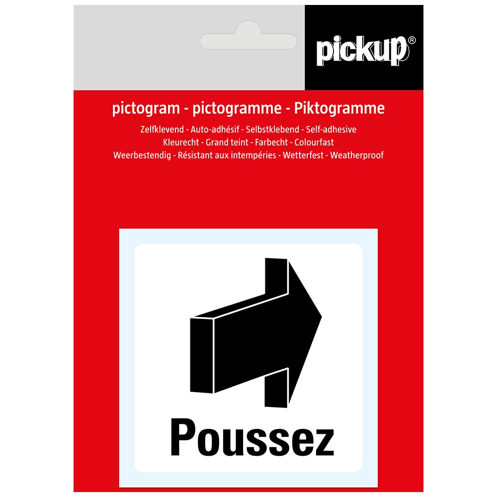 Pickup Pictogram 7,5x7,5 cm Poussez
