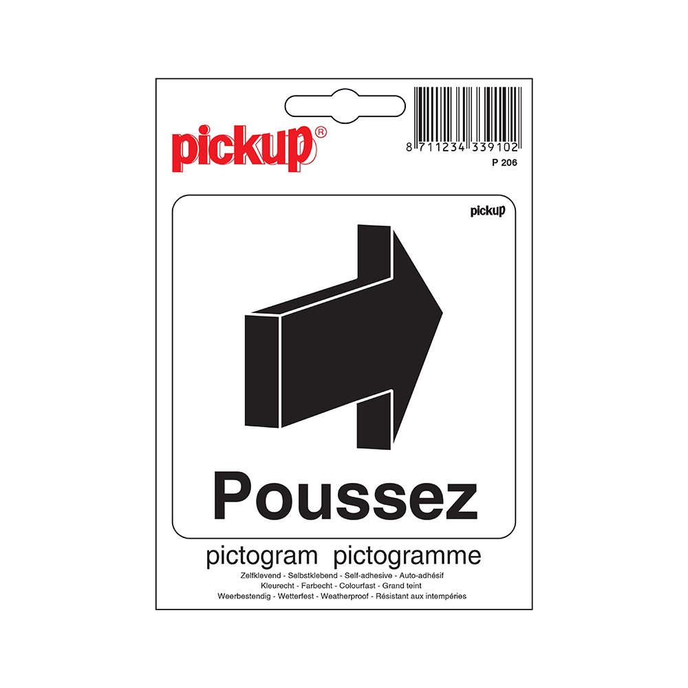 Pickup Pictogram 10x10 cm - Poussez
