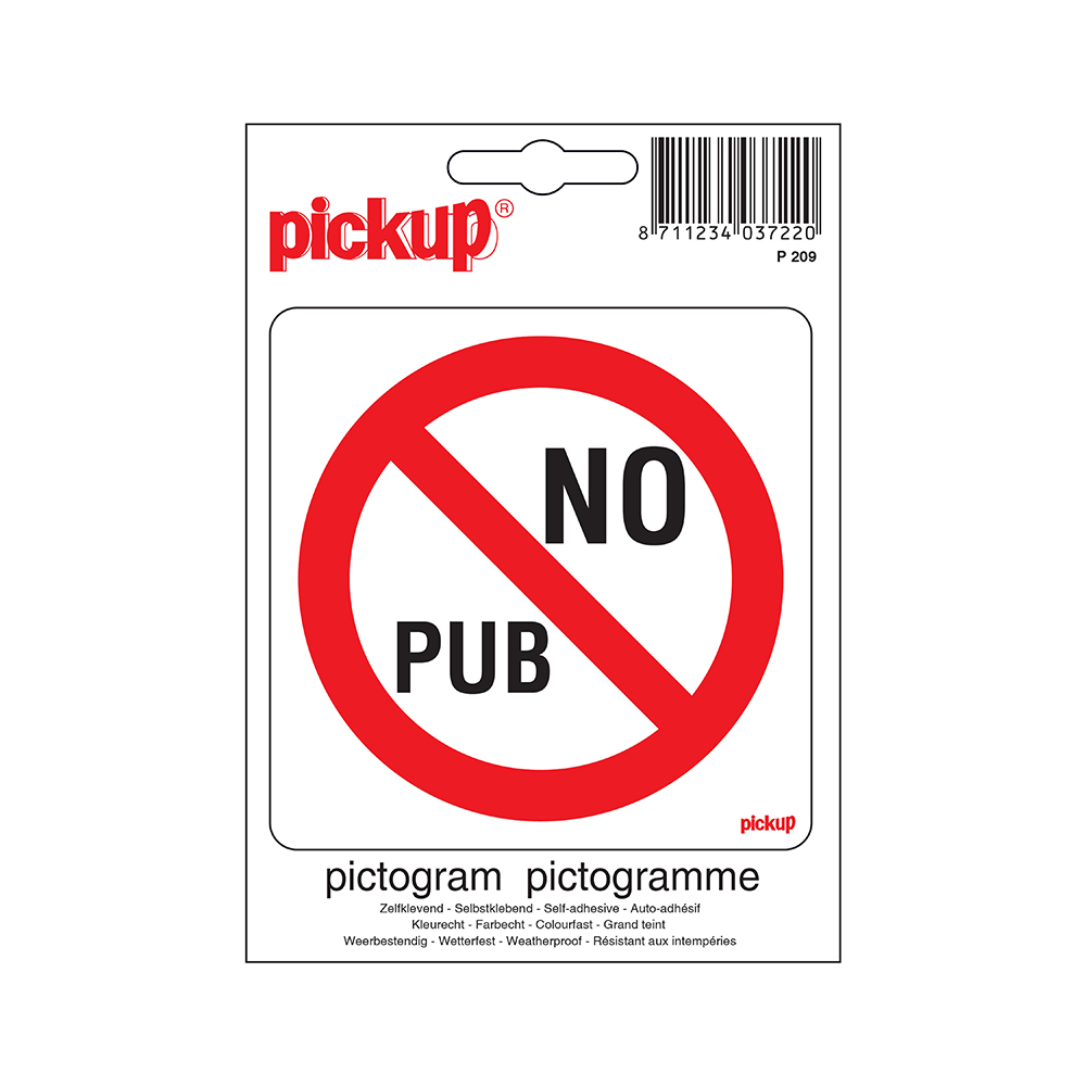 Pickup Pictogram 10x10 cm - No pub