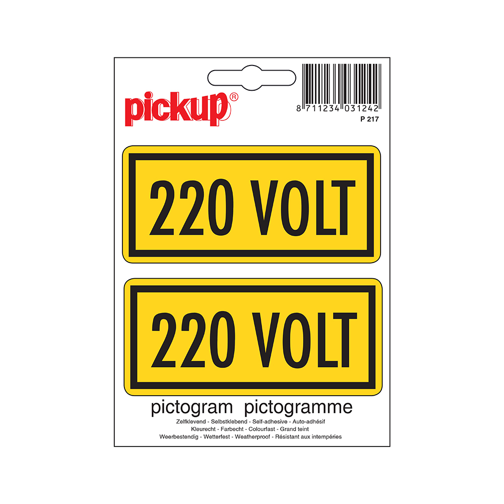 Pickup Pictogram 10x10 cm - 220 volt