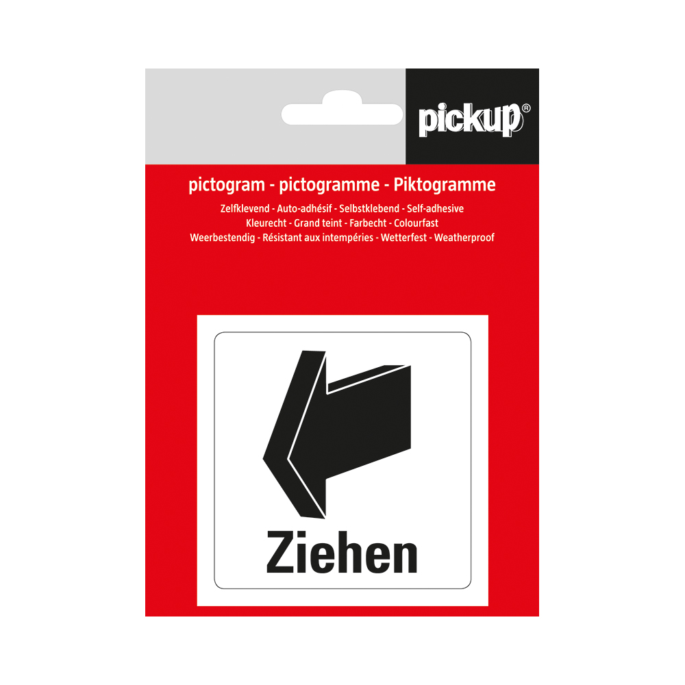 Pickup pictogram Aufkleber 7,5x7,5 cm Ziehen